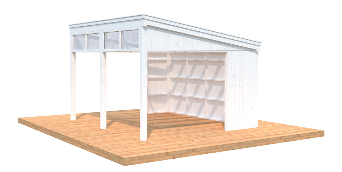 Palmako Pavillon Nova 13,0 m² Kit weiße Grundierung von Palmako