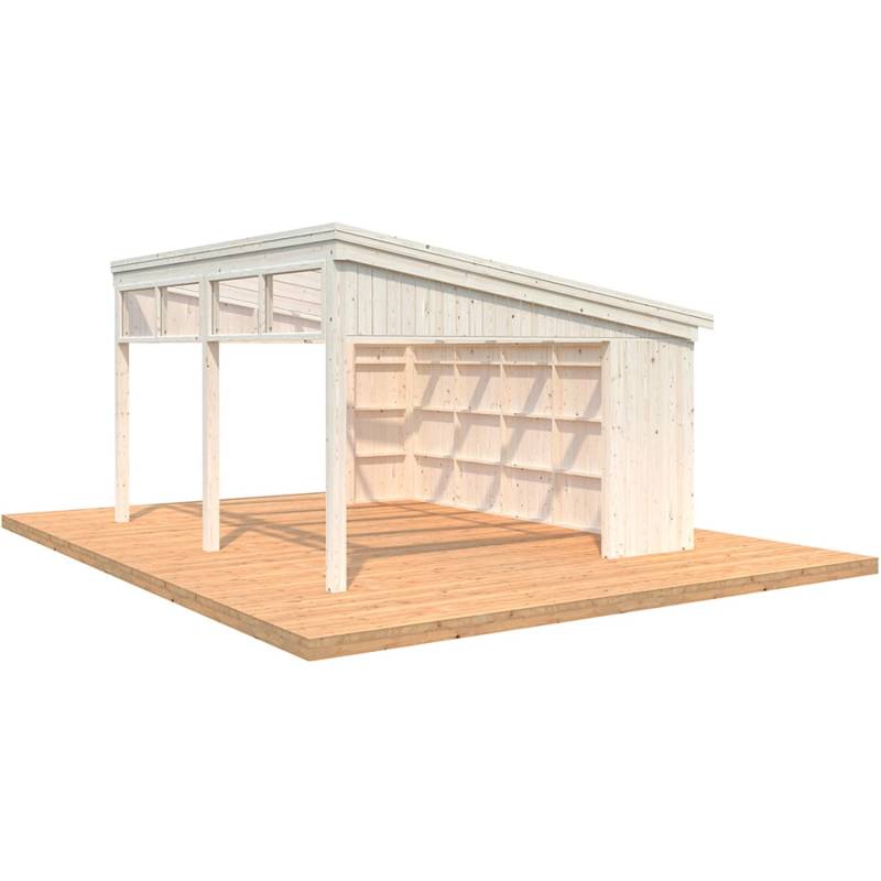 Palmako Pavillon Nova 17,8 m² Kit Transparent Tauchgrundiert 502 cm x 396 cm von Palmako