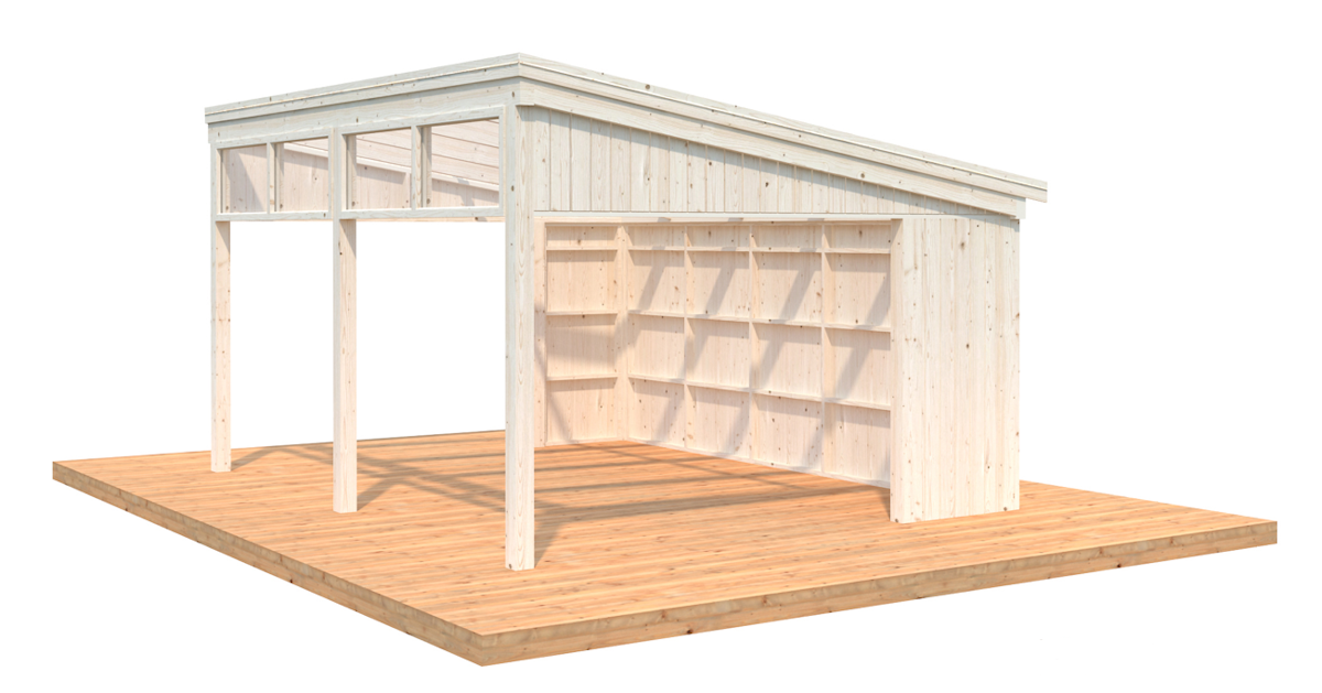 Palmako Pavillon Nova 17,8 m² Kit Transparent tauchimprägniert von Palmako