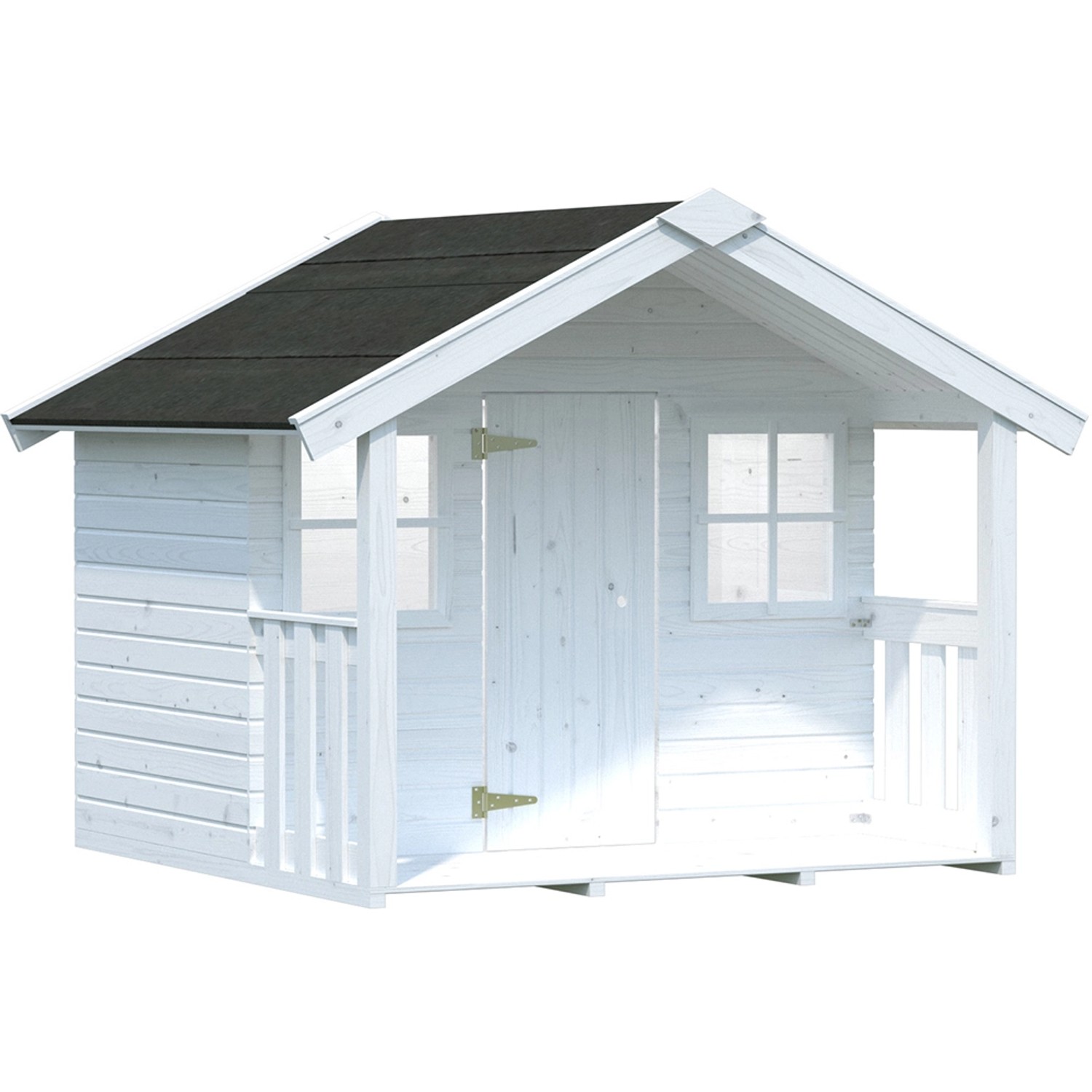 Palmako Spielhaus Felix 1,9 m² Weiß Grundiert 216 cm x 216 cm von Palmako