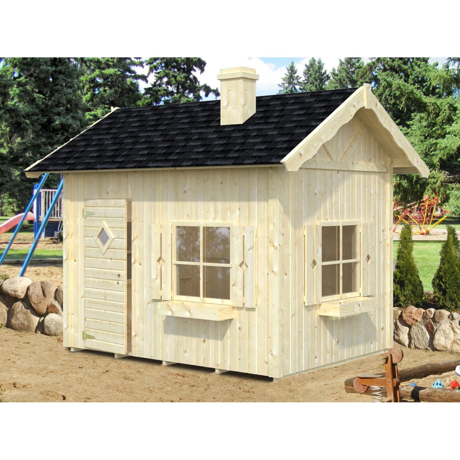 Palmako Spielhaus Grete 220 cm x 258 cm x 223 cm von Palmako