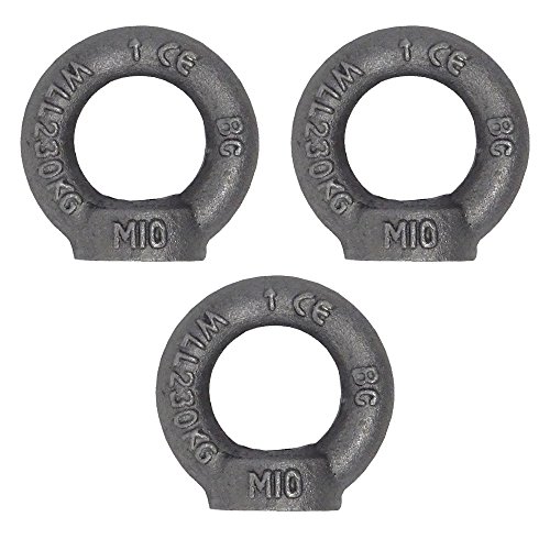 Ringmutter M10 DIN 582 C15E 3 Stück Ösen-Mutter Eisen Roh Dunkelgrau Traglast 230kg Ringmutter M10 DIN 582 C15E 3 Stück Ösen-Mutter Eisen Roh Dunkelgrau Traglast 230kg von Palme Technik