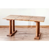 Tabelle-Massivholztisch Mit Eingelegten Elm-Puzzle von PalmioliDesign