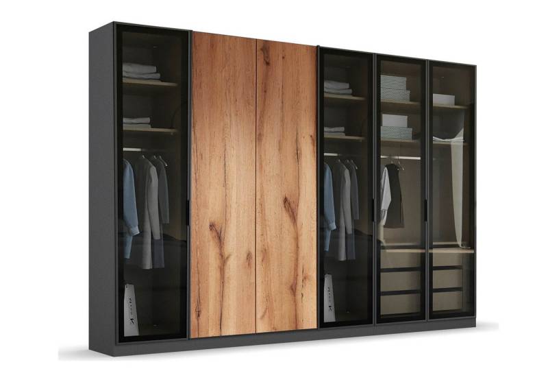 Palms-Store Kleiderschrank Drehtürenschrank Bright 6-Türig mit transparentem Grauglas Maße ca.: B300 x H218 x T62cm Palms-Store Kleiderschrank Drehtürenschrank Bright 6-Türig mit transparentem Grauglas Maße ca.: B300 x H218 x T62cm von Palms-Store