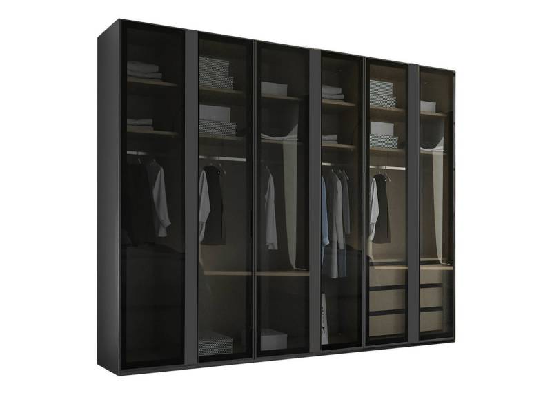 Palms-Store Kleiderschrank Drehtürenschrank Monaco mit transparentem Grauglas Maße ca.: B300 x H218 x T62cm Palms-Store Kleiderschrank Drehtürenschrank Monaco mit transparentem Grauglas Maße ca.: B300 x H218 x T62cm von Palms-Store