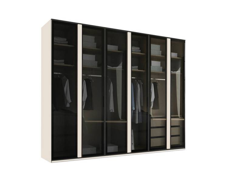 Palms-Store Kleiderschrank Drehtürenschrank Monaco mit transparentem Grauglas Maße ca.: B300 x H218 x T62cm Palms-Store Kleiderschrank Drehtürenschrank Monaco mit transparentem Grauglas Maße ca.: B300 x H218 x T62cm von Palms-Store