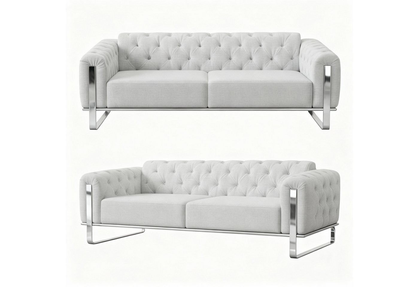 Palms-Store Sofa Liva in 4 Stoff- und 3 Fußfarben kombinierbar mit Knopfheftung, Spar-Set, 3-Sitzer mit Schlaffunktion Palms-Store Sofa Liva in 4 Stoff- und 3 Fußfarben kombinierbar mit Knopfheftung, Spar-Set, 3-Sitzer mit Schlaffunktion von Palms-Store