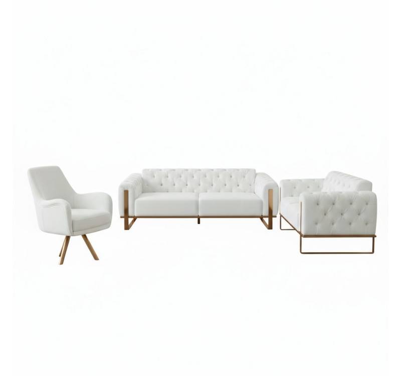 Palms-Store Sofa Liva in 4 Stoff- und 3 Fußfarben kombinierbar mit Knopfheftung, Spar-Set, 3-Sitzer mit Schlaffunktion Palms-Store Sofa Liva in 4 Stoff- und 3 Fußfarben kombinierbar mit Knopfheftung, Spar-Set, 3-Sitzer mit Schlaffunktion von Palms-Store