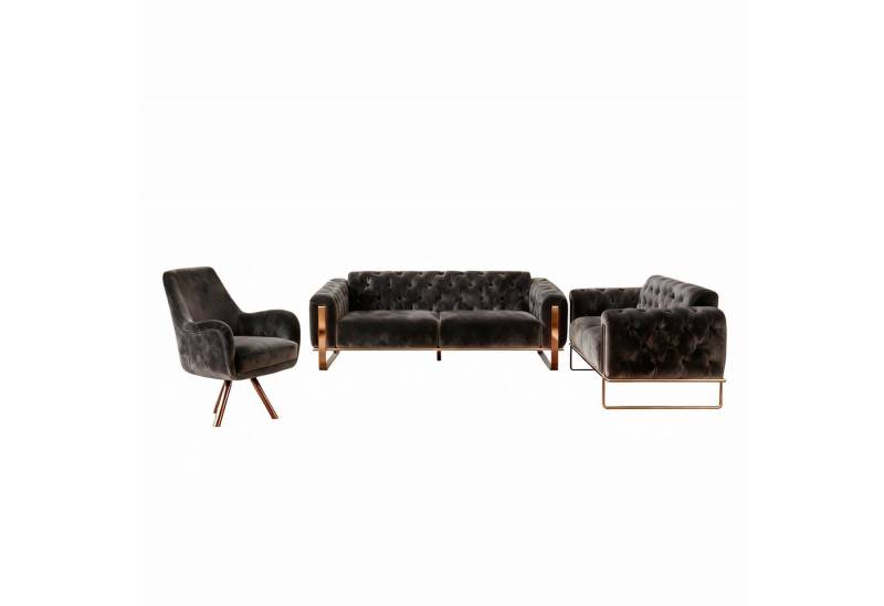 Palms-Store Sofa Liva in 4 Stoff- und 3 Fußfarben kombinierbar mit Knopfheftung, Spar-Set, 3-Sitzer mit Schlaffunktion Palms-Store Sofa Liva in 4 Stoff- und 3 Fußfarben kombinierbar mit Knopfheftung, Spar-Set, 3-Sitzer mit Schlaffunktion von Palms-Store