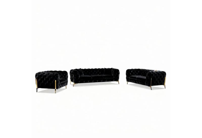 Palms-Store Sofa Monaco, zeitlose Eleganz mit edler Knopfheftung in luxuriösem Samt, Spar-Set, 3-Sitzer + 2-Sitzer + Sessel / 7 Farbvarianten verfügbar Palms-Store Sofa Monaco, zeitlose Eleganz mit edler Knopfheftung in luxuriösem Samt, Spar-Set, 3-Sitzer + 2-Sitzer + Sessel / 7 Farbvarianten verfügbar von Palms-Store