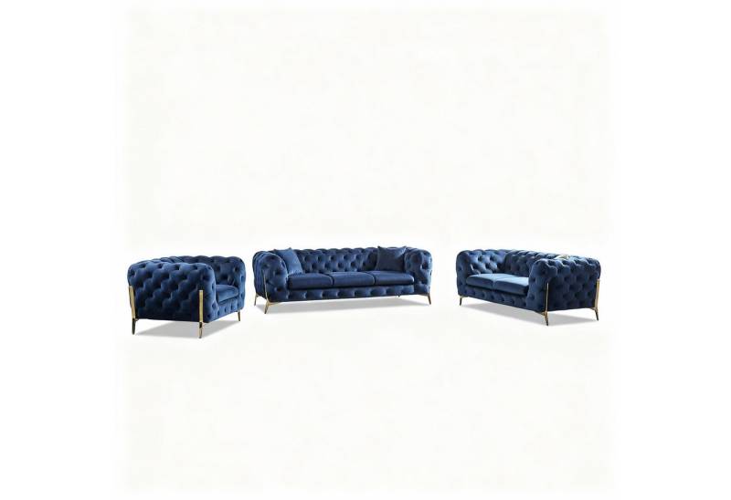 Palms-Store Sofa Monaco, zeitlose Eleganz mit edler Knopfheftung in luxuriösem Samt, Spar-Set, 3-Sitzer + 2-Sitzer + Sessel / 7 Farbvarianten verfügbar Palms-Store Sofa Monaco, zeitlose Eleganz mit edler Knopfheftung in luxuriösem Samt, Spar-Set, 3-Sitzer + 2-Sitzer + Sessel / 7 Farbvarianten verfügbar von Palms-Store