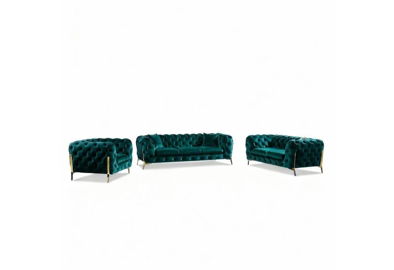 Palms-Store Sofa Monaco, zeitlose Eleganz mit edler Knopfheftung in luxuriösem Samt, Spar-Set, Fussfarben in: Bronze-farben, Gold-farben, Chrom-farben Palms-Store Sofa Monaco, zeitlose Eleganz mit edler Knopfheftung in luxuriösem Samt, Spar-Set, Fussfarben in: Bronze-farben, Gold-farben, Chrom-farben von Palms-Store