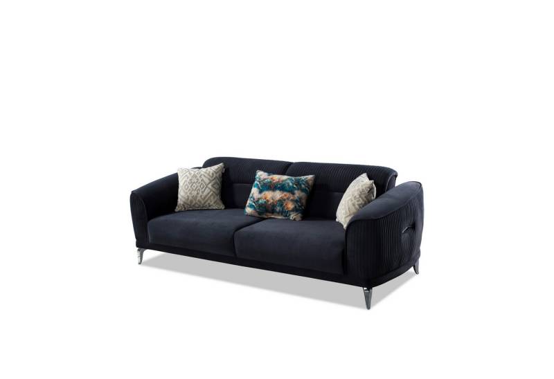 Palms-Store Sofa Neapel mit in versch. Samtstoff-Farben & Sitzvarianten, Spar-Set, 3-Sitzer mit praktischer Bettfunktion von Palms-Store