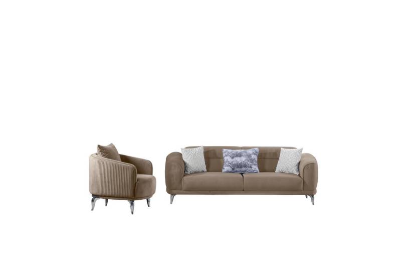 Palms-Store Sofa Neapel mit in versch. Samtstoff-Farben & Sitzvarianten, Spar-Set, 3-Sitzer mit praktischer Bettfunktion Palms-Store Sofa Neapel mit in versch. Samtstoff-Farben & Sitzvarianten, Spar-Set, 3-Sitzer mit praktischer Bettfunktion von Palms-Store