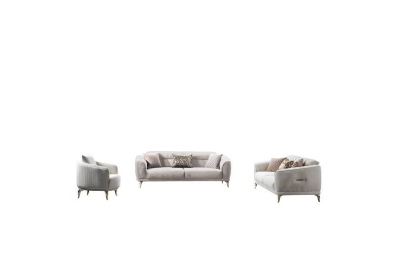 Palms-Store Sofa Neapel mit in versch. Samtstoff-Farben & Sitzvarianten, Spar-Set, 3-Sitzer mit praktischer Bettfunktion Palms-Store Sofa Neapel mit in versch. Samtstoff-Farben & Sitzvarianten, Spar-Set, 3-Sitzer mit praktischer Bettfunktion von Palms-Store