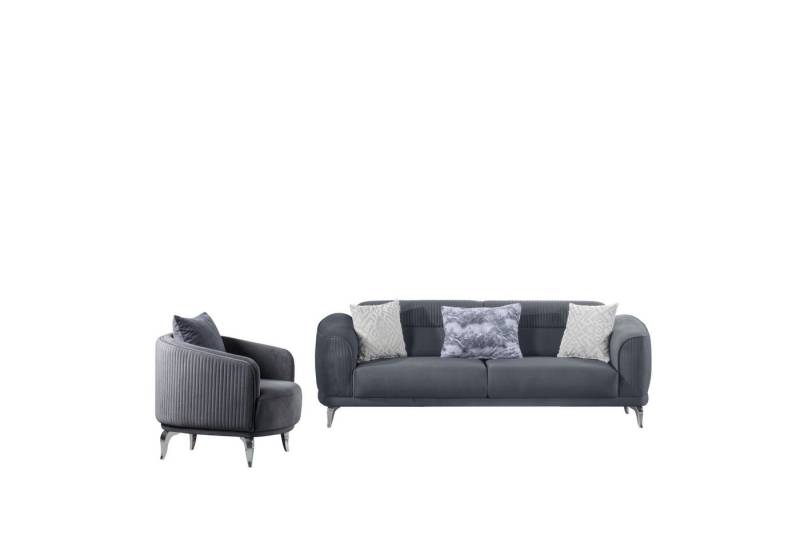 Palms-Store Sofa Neapel mit in versch. Samtstoff-Farben & Sitzvarianten, Spar-Set, 3-Sitzer mit praktischer Bettfunktion Palms-Store Sofa Neapel mit in versch. Samtstoff-Farben & Sitzvarianten, Spar-Set, 3-Sitzer mit praktischer Bettfunktion von Palms-Store
