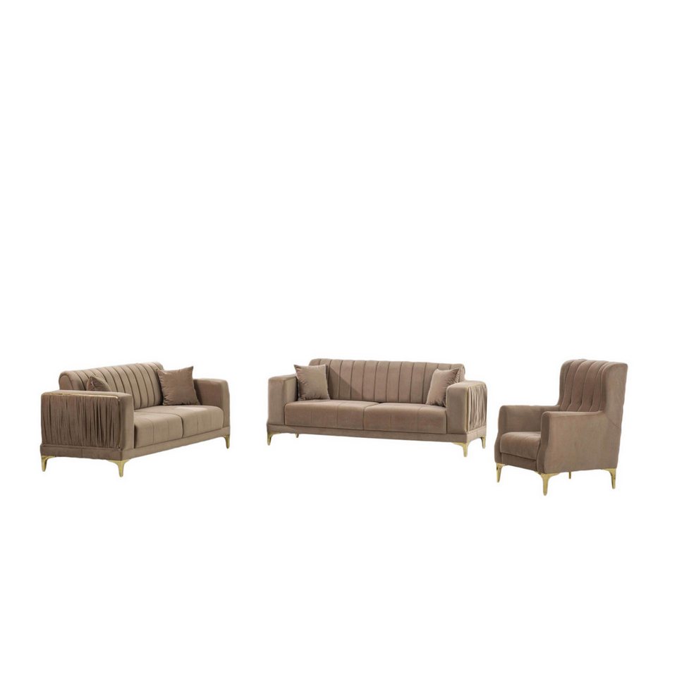Palms-Store Sofa Santorini in 2 versch. Samt stoff-Farben & mehrere Sitzvarianten, Spar-Set, 3-Sitzer mit Schlaffunktion Palms-Store Sofa Santorini in 2 versch. Samt stoff-Farben & mehrere Sitzvarianten, Spar-Set, 3-Sitzer mit Schlaffunktion von Palms-Store