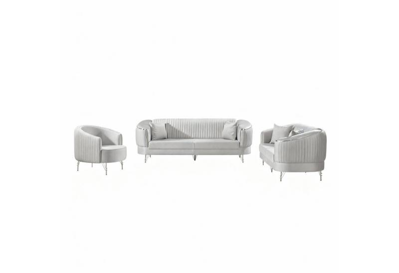 Palms-Store Sofa Set DOHA, zeitlose Eleganz mit edler in luxuriösem Samt, 3-Sitzer + 2-Sitzer + Sessel I 3-Sitzer mit Schlaffunktion Palms-Store Sofa Set DOHA, zeitlose Eleganz mit edler in luxuriösem Samt, 3-Sitzer + 2-Sitzer + Sessel I 3-Sitzer mit Schlaffunktion von Palms-Store