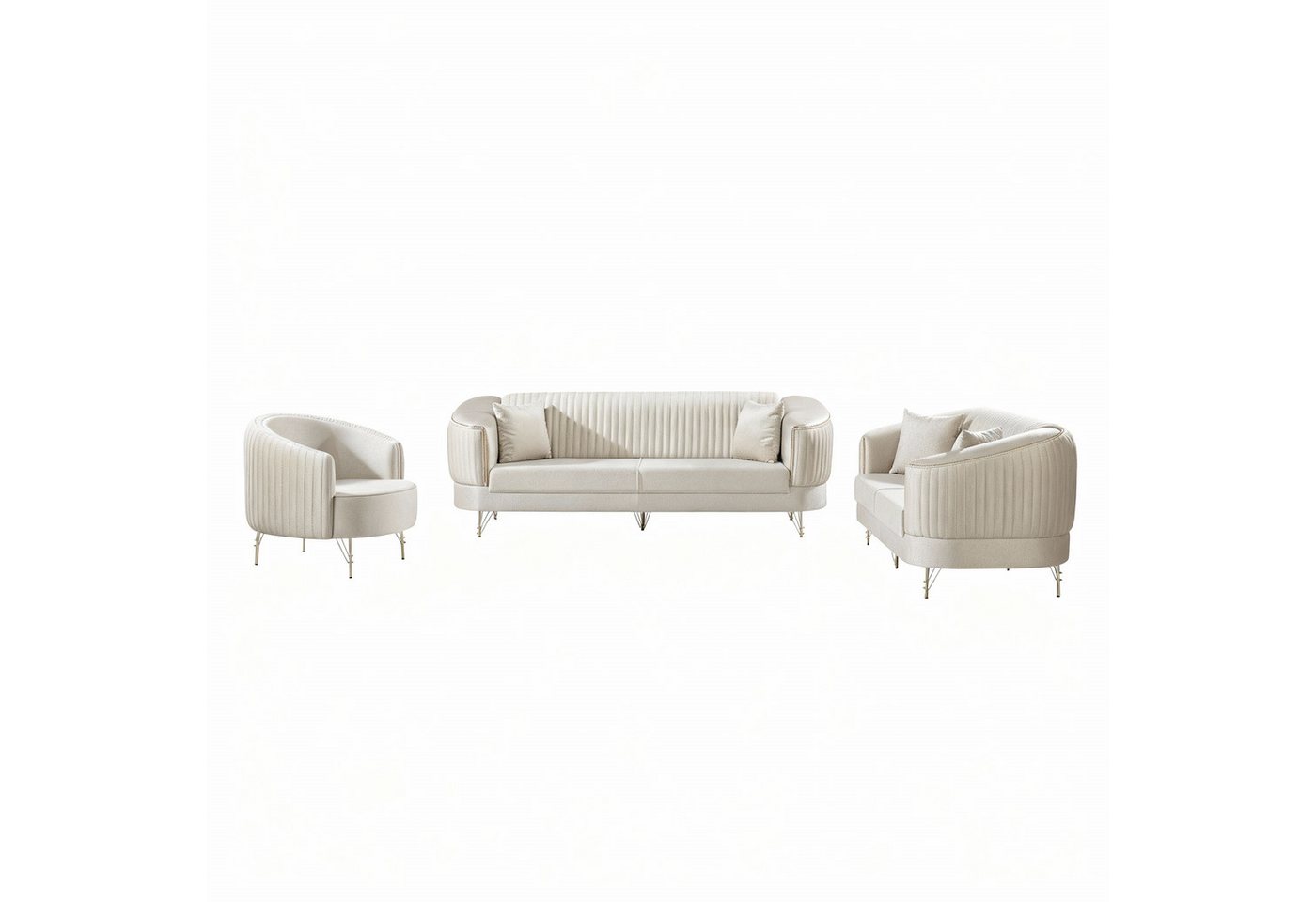 Palms-Store Sofa Set DOHA, zeitlose Eleganz mit edler in luxuriösem Samt, 3-Sitzer + 2-Sitzer + Sessel I 3-Sitzer mit Schlaffunktion Palms-Store Sofa Set DOHA, zeitlose Eleganz mit edler in luxuriösem Samt, 3-Sitzer + 2-Sitzer + Sessel I 3-Sitzer mit Schlaffunktion von Palms-Store