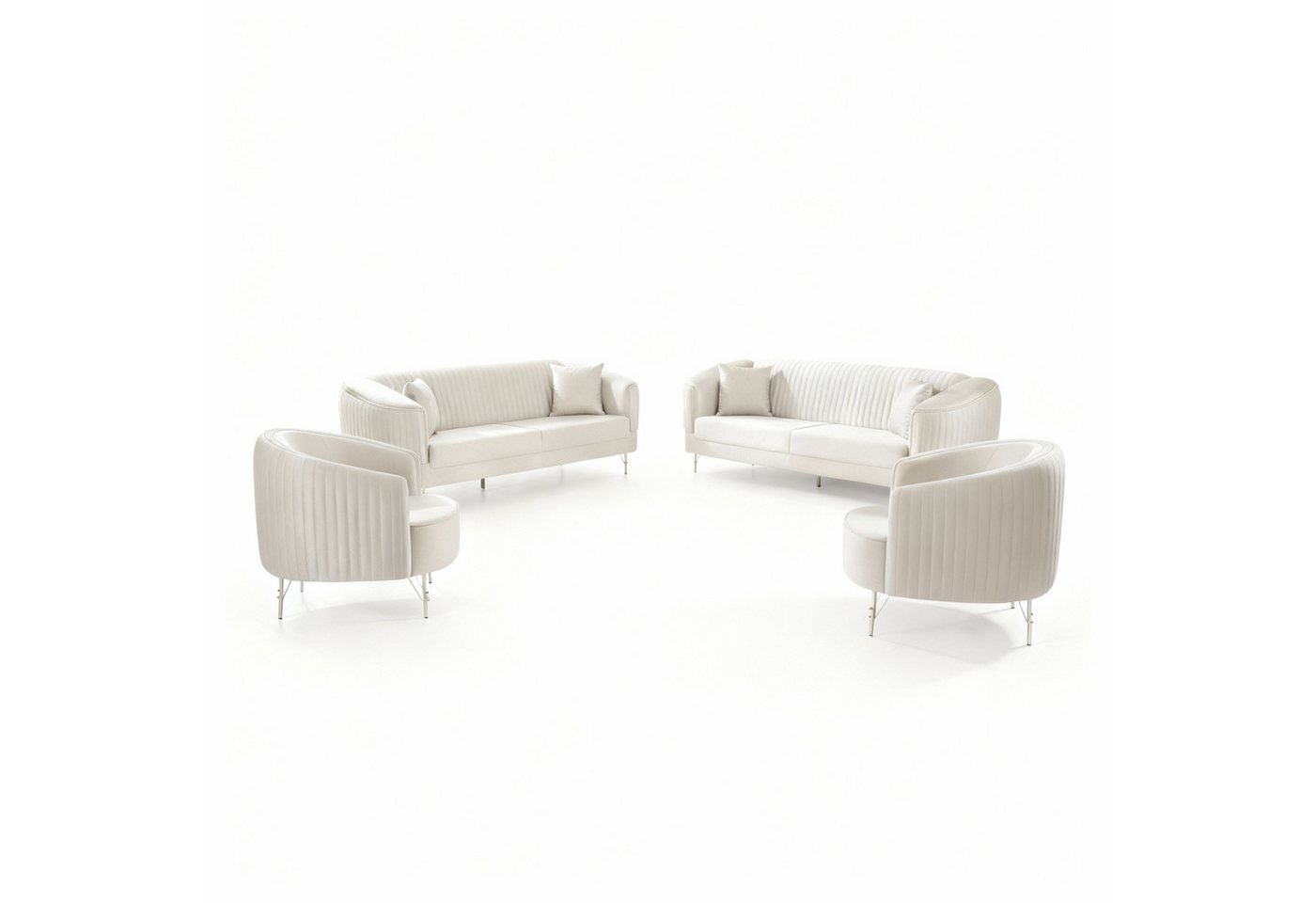 Palms-Store Sofa Set DOHA, zeitlose Eleganz mit edler in luxuriösem Samt, 3-Sitzer + 2-Sitzer + Sessel I 3-Sitzer mit Schlaffunktion Palms-Store Sofa Set DOHA, zeitlose Eleganz mit edler in luxuriösem Samt, 3-Sitzer + 2-Sitzer + Sessel I 3-Sitzer mit Schlaffunktion von Palms-Store