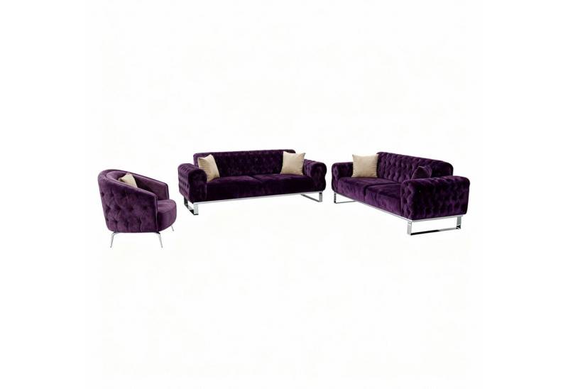 Palms-Store Sofa Set Jumeirah 3-Sitzer+2-Sitzer+Sessel in Samtstoff, Spar-Set, in 5 Stofffarben & 3 Fußvarianten erhältlich Palms-Store Sofa Set Jumeirah 3-Sitzer+2-Sitzer+Sessel in Samtstoff, Spar-Set, in 5 Stofffarben & 3 Fußvarianten erhältlich von Palms-Store