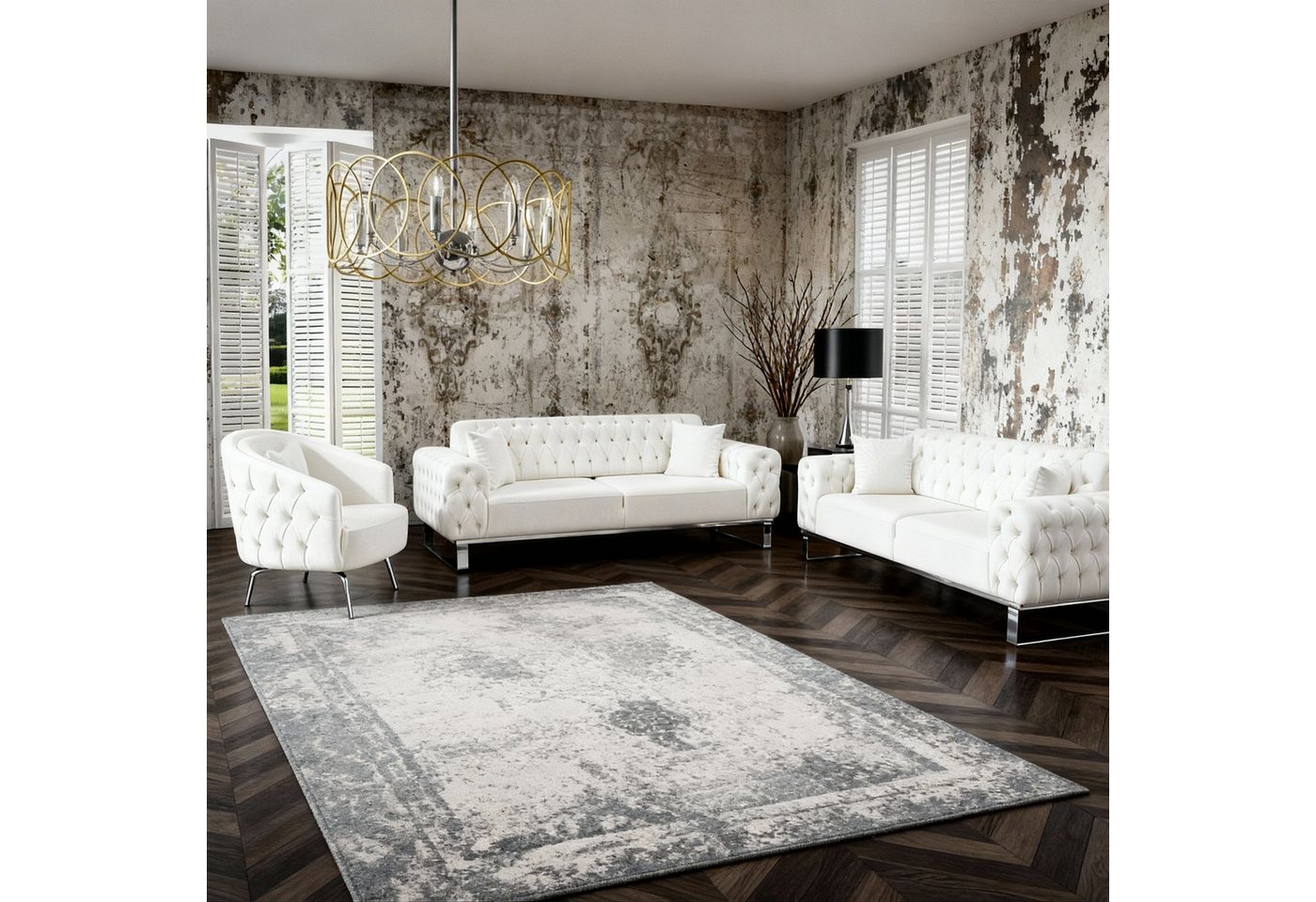 Palms-Store Sofa Set Jumeirah 3-Sitzer+2-Sitzer+Sessel in Samtstoff, in 5 Stofffarben & 3 Fußvarianten erhältlich Palms-Store Sofa Set Jumeirah 3-Sitzer+2-Sitzer+Sessel in Samtstoff, in 5 Stofffarben & 3 Fußvarianten erhältlich von Palms-Store