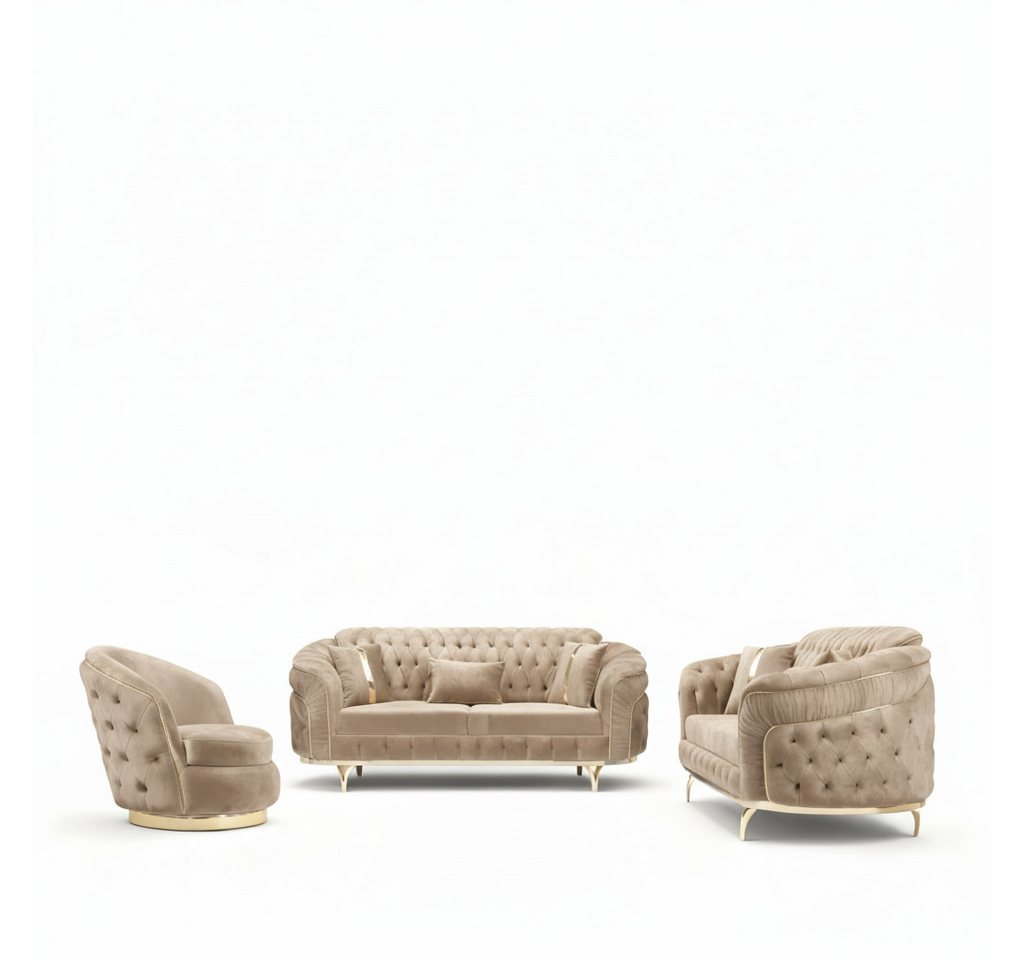 Palms-Store Sofa -Set MIRAY mit Knopfheftung in 5 edlen Farbvarianten, 3-Sitzer + 3-Sitzer + Sessel, 3-Sitzer mit Schlaffunktion Palms-Store Sofa -Set MIRAY mit Knopfheftung in 5 edlen Farbvarianten, 3-Sitzer + 3-Sitzer + Sessel, 3-Sitzer mit Schlaffunktion von Palms-Store