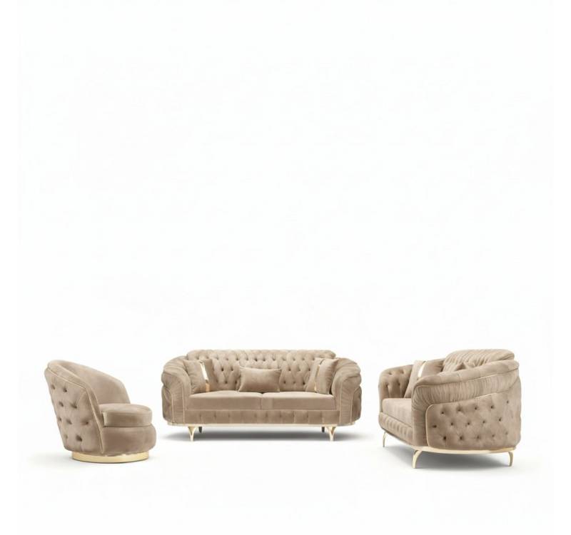 Palms-Store Sofa -Set MIRAY mit Knopfheftung in 5 edlen Farbvarianten, 3-Sitzer + 3-Sitzer + Sessel, 3-Sitzer mit Schlaffunktion Palms-Store Sofa -Set MIRAY mit Knopfheftung in 5 edlen Farbvarianten, 3-Sitzer + 3-Sitzer + Sessel, 3-Sitzer mit Schlaffunktion von Palms-Store