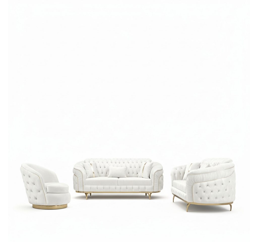 Palms-Store Sofa -Set MIRAY mit Knopfheftung in 5 edlen Farbvarianten, 3-Sitzer + 3-Sitzer + Sessel, 3-Sitzer mit Schlaffunktion Palms-Store Sofa -Set MIRAY mit Knopfheftung in 5 edlen Farbvarianten, 3-Sitzer + 3-Sitzer + Sessel, 3-Sitzer mit Schlaffunktion von Palms-Store