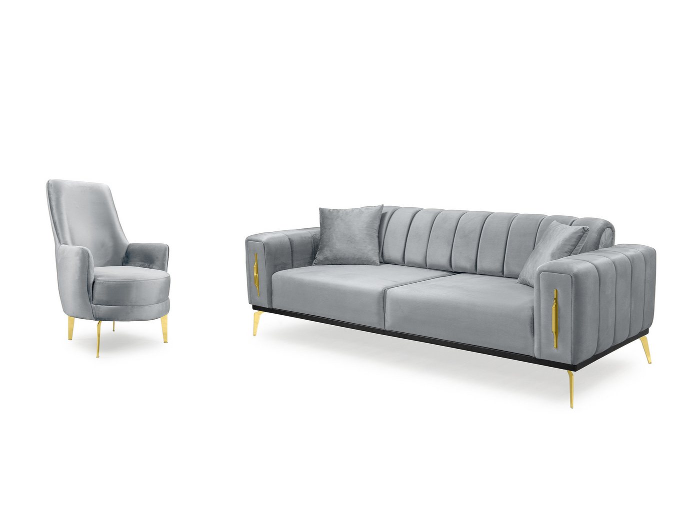 Palms-Store Sofa Valenzo wählbar in 6 Samtfarben und Sitzvarianten, Spar-Set, 3-Sitzer mit integrierter Schlaffunktion Palms-Store Sofa Valenzo wählbar in 6 Samtfarben und Sitzvarianten, Spar-Set, 3-Sitzer mit integrierter Schlaffunktion von Palms-Store
