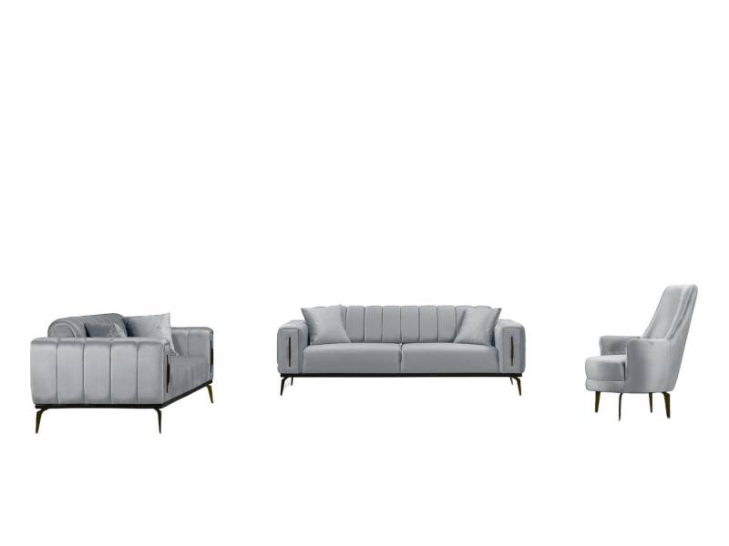 Palms-Store Sofa Valenzo wählbar in 6 Samtfarben und Sitzvarianten, Spar-Set, 3-Sitzer mit integrierter Schlaffunktion von Palms-Store