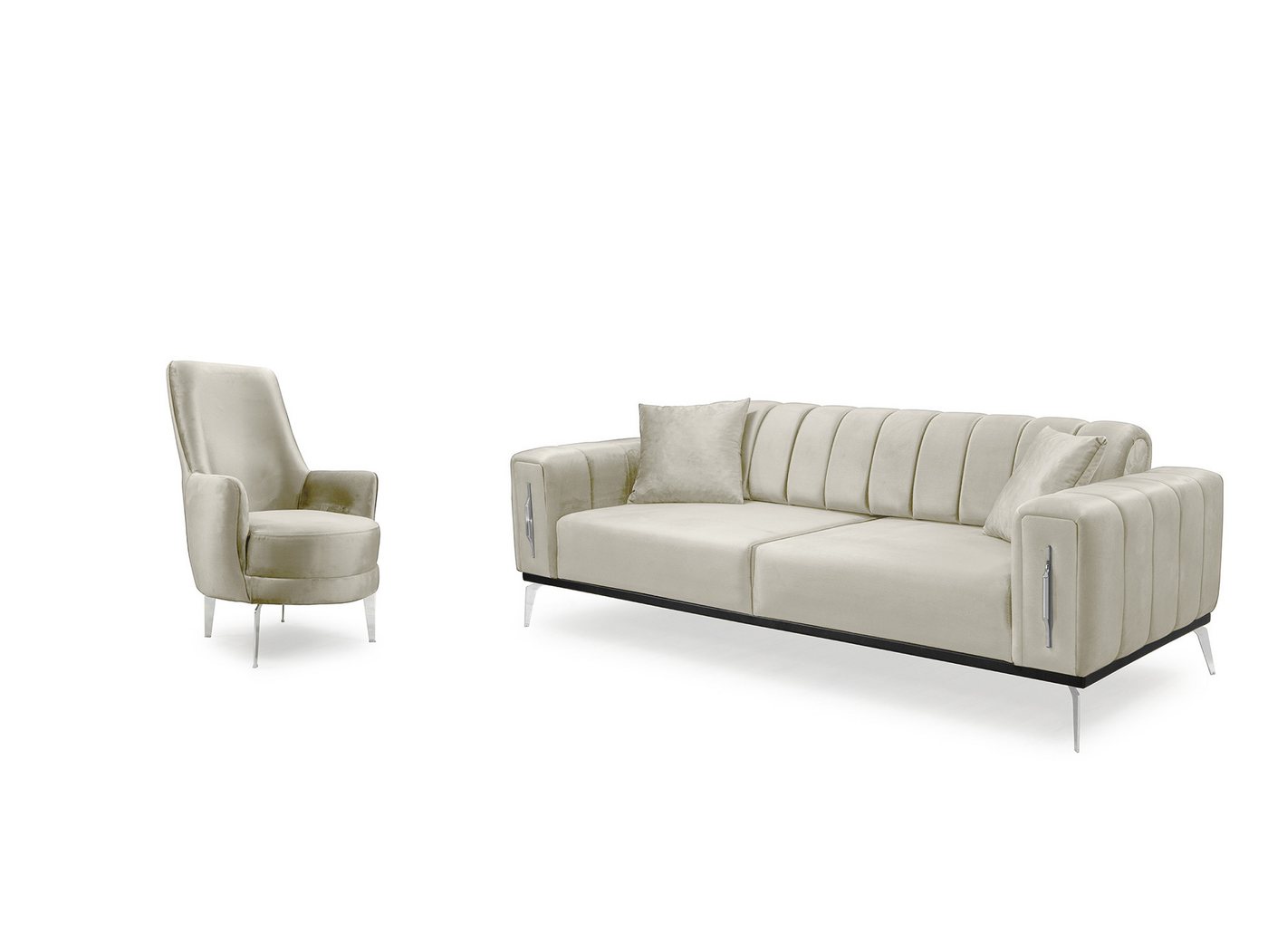 Palms-Store Sofa Valenzo wählbar in 6 Samtfarben und Sitzvarianten, Spar-Set, 3-Sitzer mit integrierter Schlaffunktion Palms-Store Sofa Valenzo wählbar in 6 Samtfarben und Sitzvarianten, Spar-Set, 3-Sitzer mit integrierter Schlaffunktion von Palms-Store