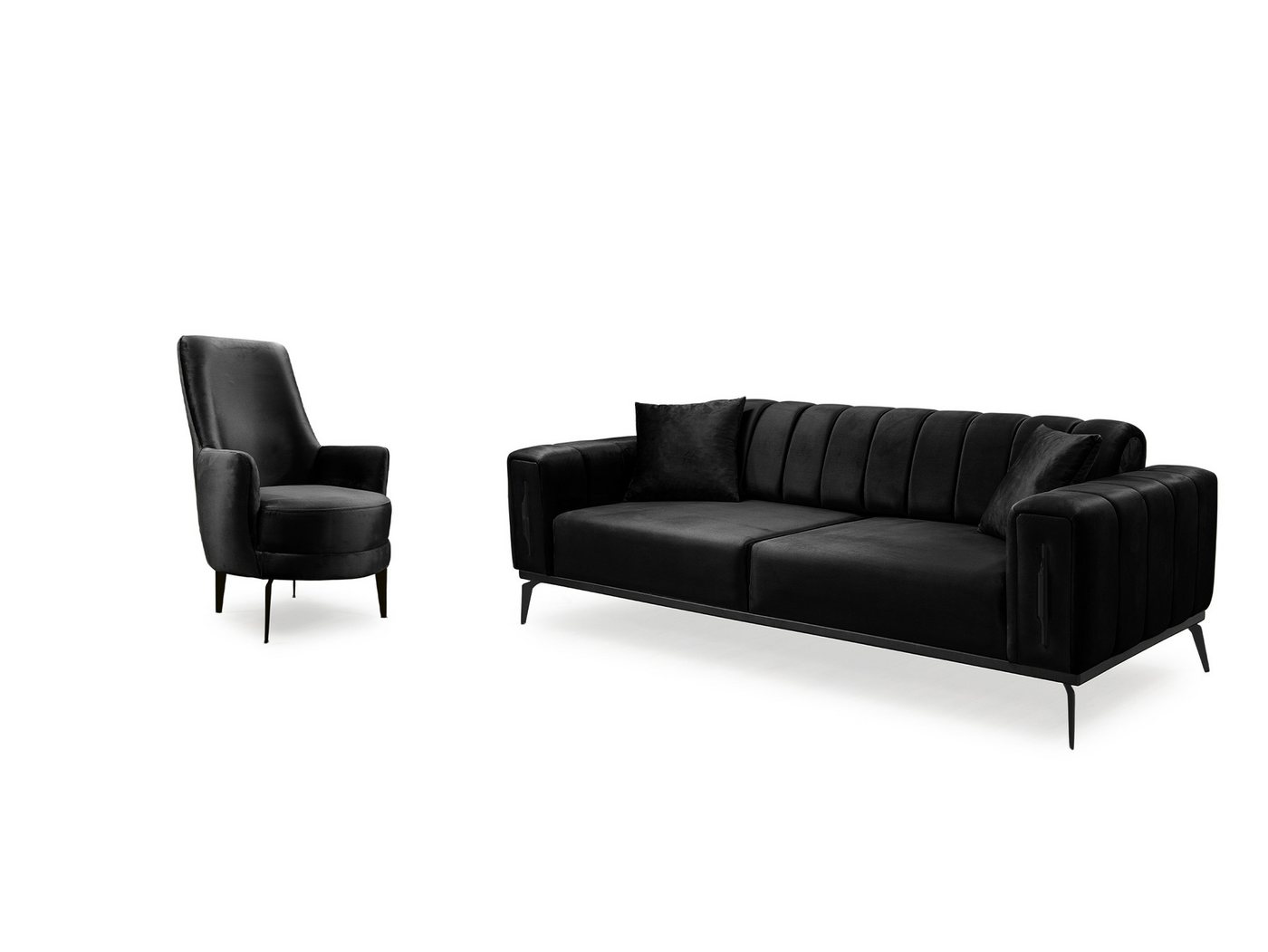 Palms-Store Sofa Valenzo wählbar in 6 Samtfarben und Sitzvarianten, Spar-Set, 3-Sitzer mit integrierter Schlaffunktion Palms-Store Sofa Valenzo wählbar in 6 Samtfarben und Sitzvarianten, Spar-Set, 3-Sitzer mit integrierter Schlaffunktion von Palms-Store