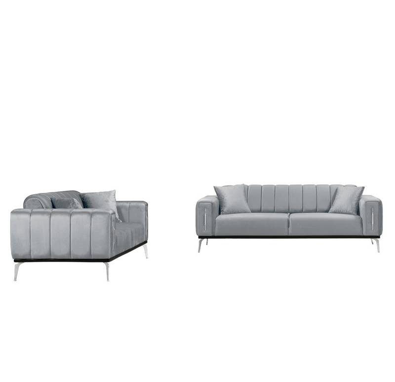 Palms-Store Sofa Valenzo wählbar in 6 Samtfarben und Sitzvarianten, Spar-Set, 3-Sitzer mit integrierter Schlaffunktion von Palms-Store