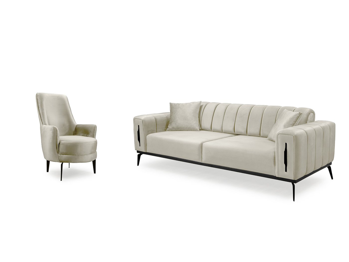 Palms-Store Sofa Valenzo wählbar in 6 Samtfarben und Sitzvarianten, Spar-Set, 3-Sitzer mit integrierter Schlaffunktion Palms-Store Sofa Valenzo wählbar in 6 Samtfarben und Sitzvarianten, Spar-Set, 3-Sitzer mit integrierter Schlaffunktion von Palms-Store