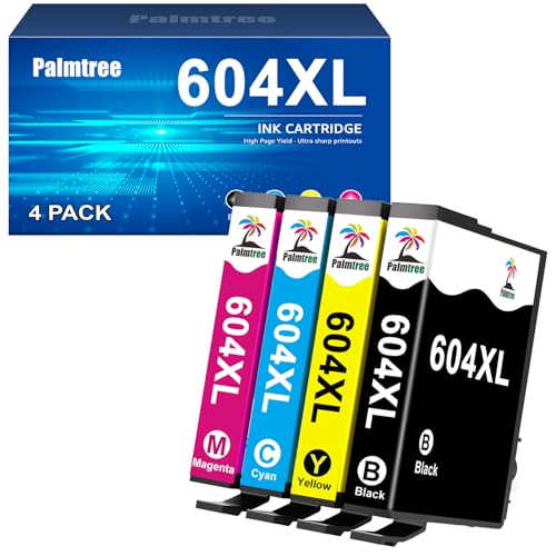 Palmtree 604XL Patronen Kompatibel für Epson 604, XP 2205, 3200, 3205, 4200, WF-2930, WF-2910, WF-2935, WF2950 (1 Schwarz, 1 Cyan, 1 Gelb, 1 Magenta) Palmtree 604XL Patronen Kompatibel für Epson 604, XP 2205, 3200, 3205, 4200, WF-2930, WF-2910, WF-2935, WF2950 (1 Schwarz, 1 Cyan, 1 Gelb, 1 Magenta) von Palmtree