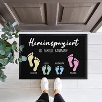 Personalisierte Fußmatte "Fußabdrücke" Selbst Gestalten Mit Wunschtext | Geschenkidee Made in Germany von Paloopix
