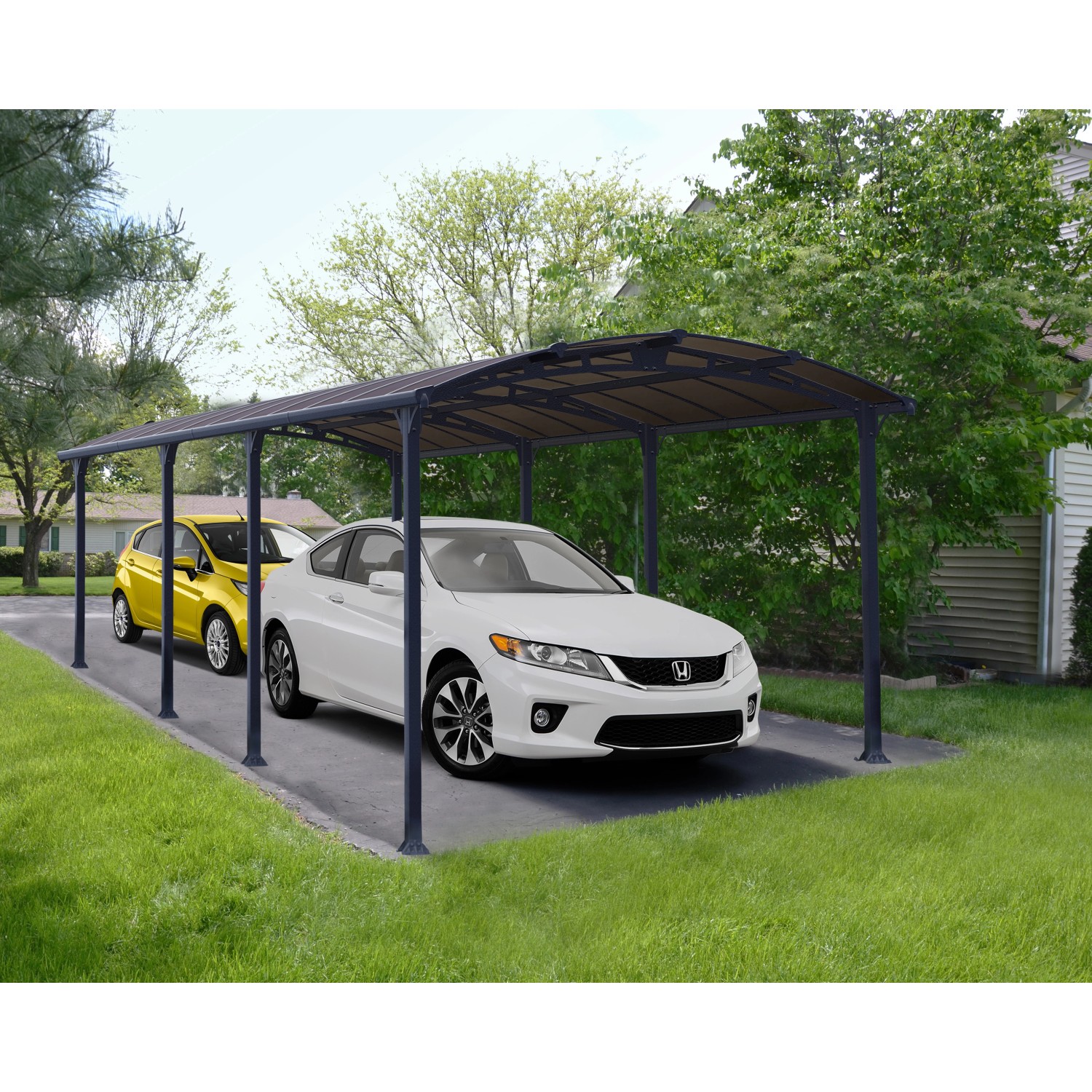 Palram - Canopia Carport Arcadia 8500 Anthrazit 360 cm x 860 cm von Palram - Canopia