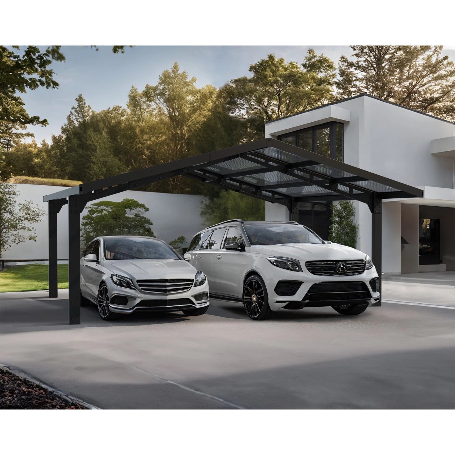 Palram - Canopia Carport Sydney Apex 586 cm x 538 cm Schwarz Palram - Canopia Carport Sydney Apex 586 cm x 538 cm Schwarz von Palram - Canopia