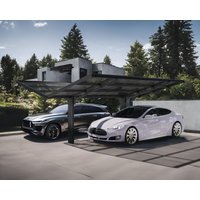 Palram - Canopia Doppelcarport "Sydney", Aluminium, 280 cm, Schwarz, 100% UV-geschützt von Palram - Canopia