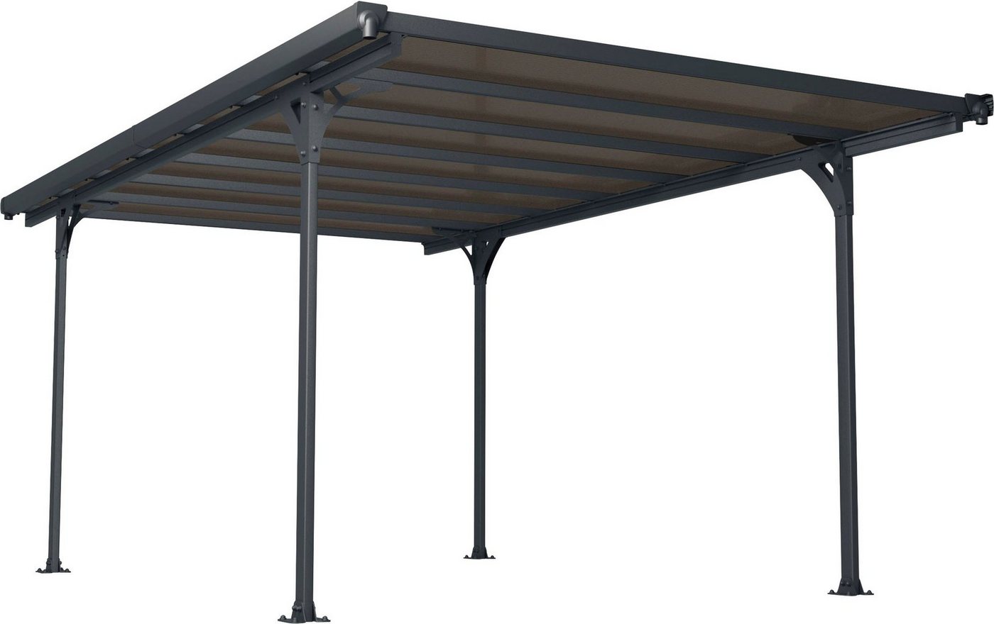 Palram - Canopia Einzelcarport Verona, BxT: 297x500 cm, 210 cm Einfahrtshöhe, 6mm starke Polycarbonat-Stegplatten von Palram - Canopia