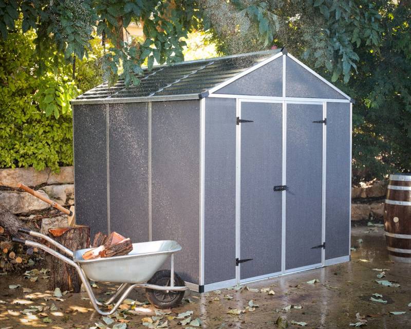 Palram - Canopia Gerätehaus Rubicon, BxT: 237x229 cm, mit lebenslang widerstandsfähigen Wandpaneelen von Palram - Canopia