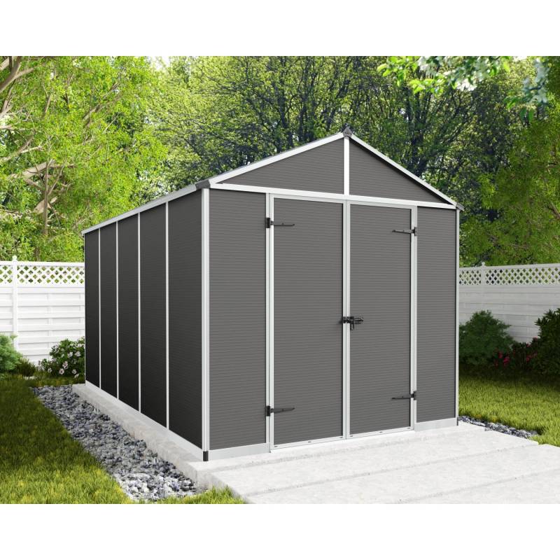 Palram - Canopia Gerätehaus Rubicon 237 cm x 237 cm Grau von Palram - Canopia