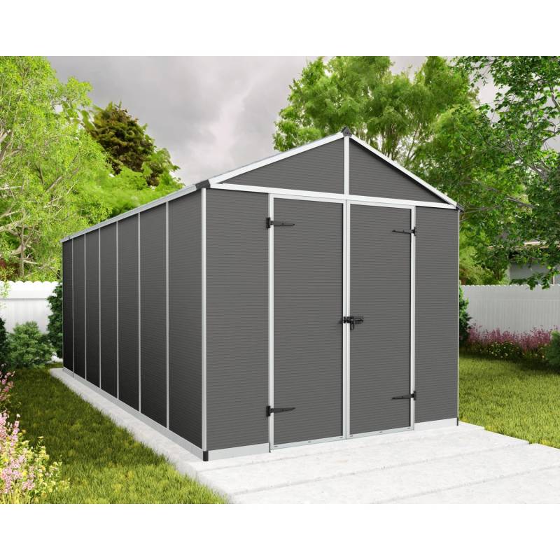 Palram - Canopia Gerätehaus Rubicon 237 cm x 528 cm Grau von Palram - Canopia