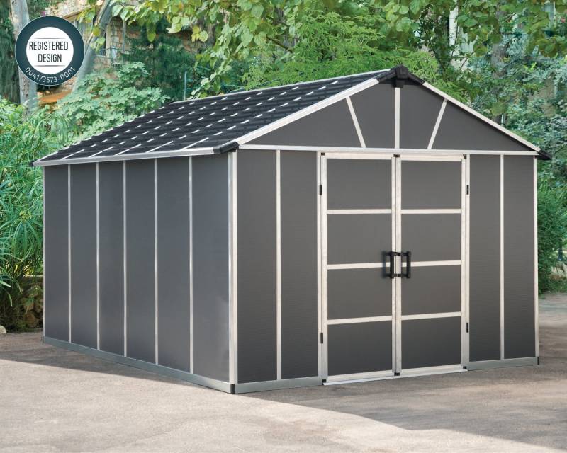 Palram - Canopia Gerätehaus Yukon, BxT: 332x395 cm, mit lebenslang widerstandsfähigen Wandpaneelen von Palram - Canopia