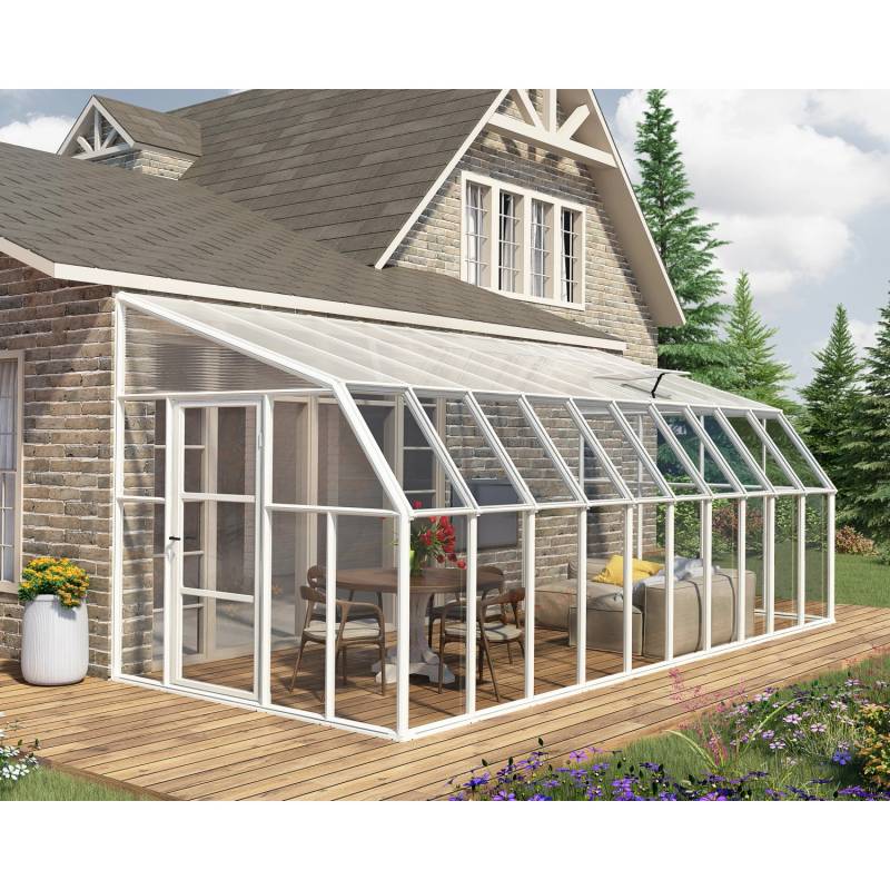 Palram - Canopia Gewächshaus Sun Room 632 cm x 257 cm Weiß von Palram - Canopia