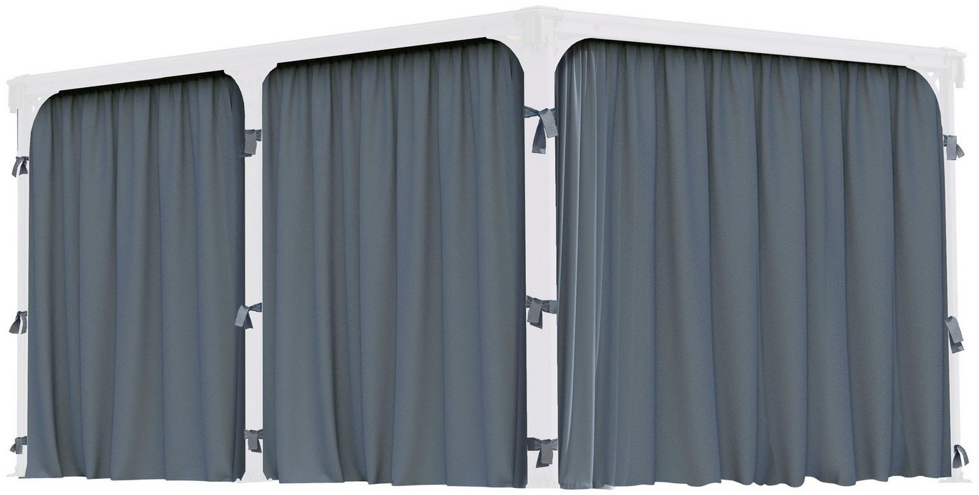 Palram - Canopia Pavillonseitenteil, 401x214 cm, Vorhangset 4m und 5m 217 x 465cm von Palram - Canopia