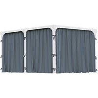 Palram - Canopia Pavillonseitenteil, Vorhangset 4m und 5m 217 x 465cm von Palram - Canopia