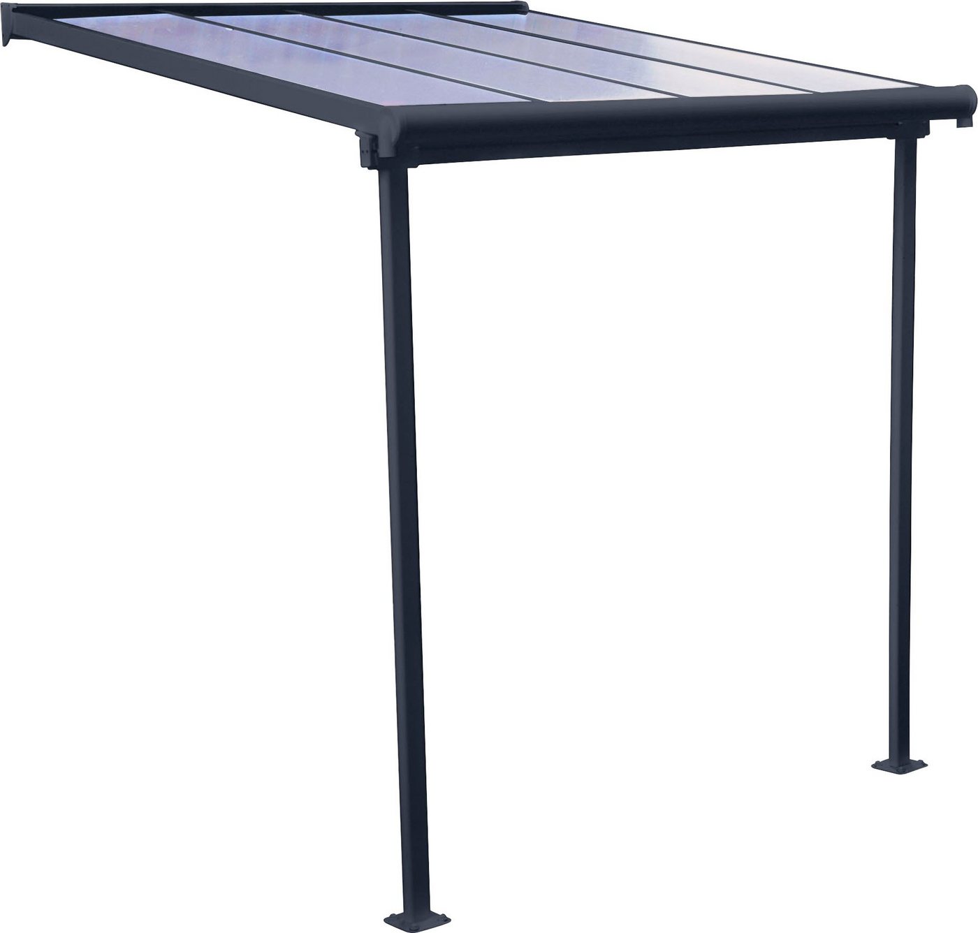 Palram - Canopia Terrassendach Sierra, BxT: 230x230 cm, Bedachung Doppelstegplatten, grau, UV-beständig von Palram - Canopia