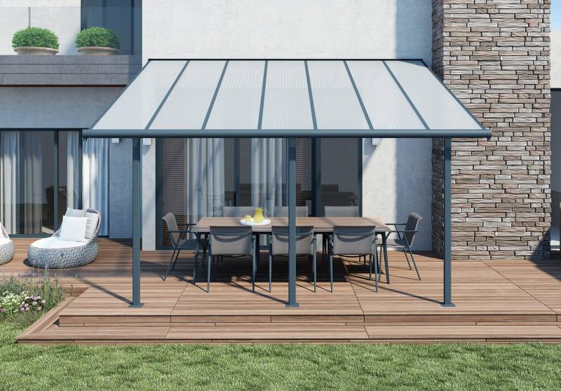 Palram - Canopia Terrassendach Sierra Alu Terrassenüberdachung, BxT: 434x295 cm, einfache DIY Montage von Palram - Canopia